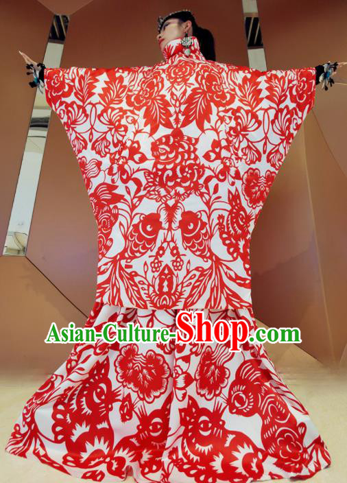 Chinese Traditional National Batik Red Dress Tang Suit Mandarin Sleeve Dress for Women Chinese Traditional National Batik Red Dress Tang Suit Mandarin Sleeve Dress for Women