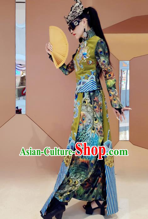 Chinese Traditional National Satin Blouse and Dress Tang Suit Cheongsam Costume for Women Chinese Traditional National Satin Blouse and Dress Tang Suit Cheongsam Costume for Women