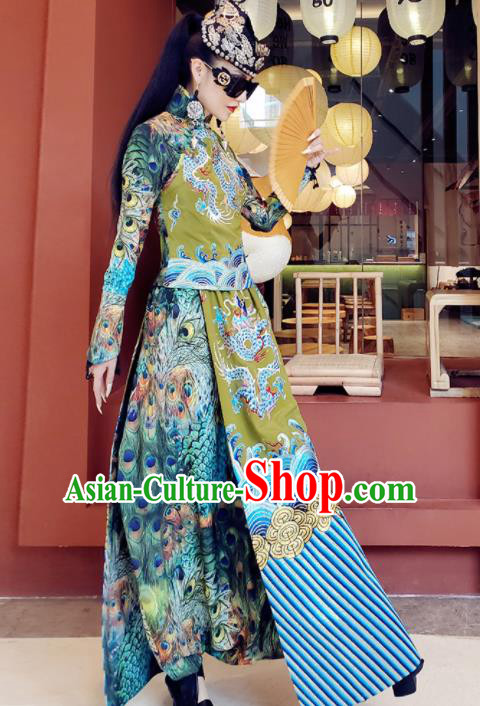 Chinese Traditional National Satin Blouse and Dress Tang Suit Cheongsam Costume for Women Chinese Traditional National Satin Blouse and Dress Tang Suit Cheongsam Costume for Women