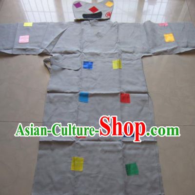 Chinese Traditional Buddha Jih Cassock Monk Beggar Costume