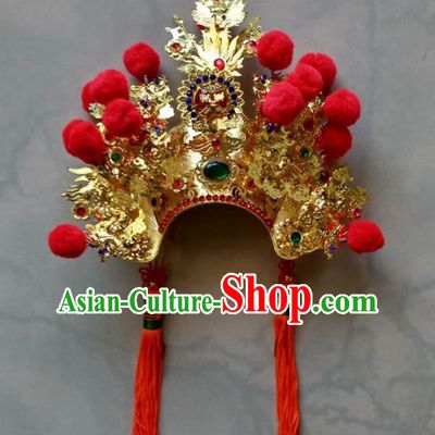 Chinese Traditional God Statue Hat Taoism Jade Emperor Headwear