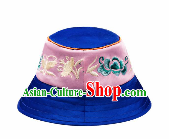 Chinese Traditional Hanfu Embroidered Hat National Bucket Hat for Women Chinese Traditional Hanfu Embroidered Hat National Bucket Hat for Women