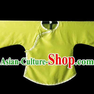 Chinese Traditional Green Shirt National Tang Suit Upper Outer Garment Blouse Costume for Women