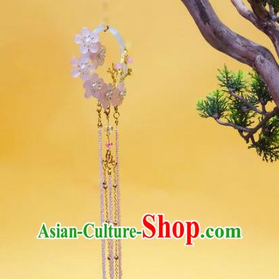Chinese Traditional Ming Dynasty Princess Sakura Waist Accessories Ancient Court Tassel Pendant for Women