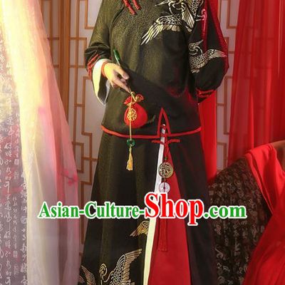 Chinese Traditional Embroidered Clothing Tang Suit Mandarin Jacket Cosplay Costumes for Men