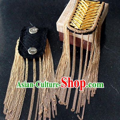 Top Cosplay Shoulder Board Compere Golden Tassel Shoulder Knot