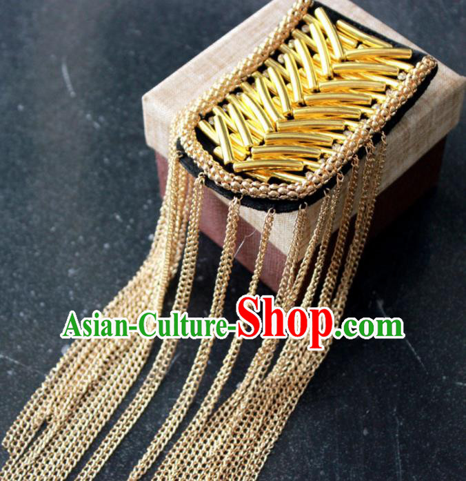 Top Cosplay Shoulder Board Compere Golden Tassel Shoulder Knot Top Cosplay Shoulder Board Compere Golden Tassel Shoulder Knot