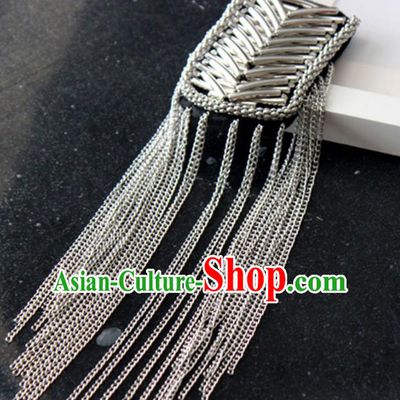 Top Cosplay Shoulder Board Compere Argent Tassel Shoulder Knot