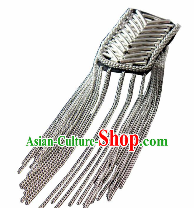 Top Cosplay Shoulder Board Compere Argent Tassel Shoulder Knot Top Cosplay Shoulder Board Compere Argent Tassel Shoulder Knot