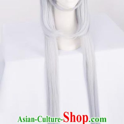 Chinese Traditional Cosplay Fairy Lilac Wigs Ancient Swordsman Wig Sheath for Women