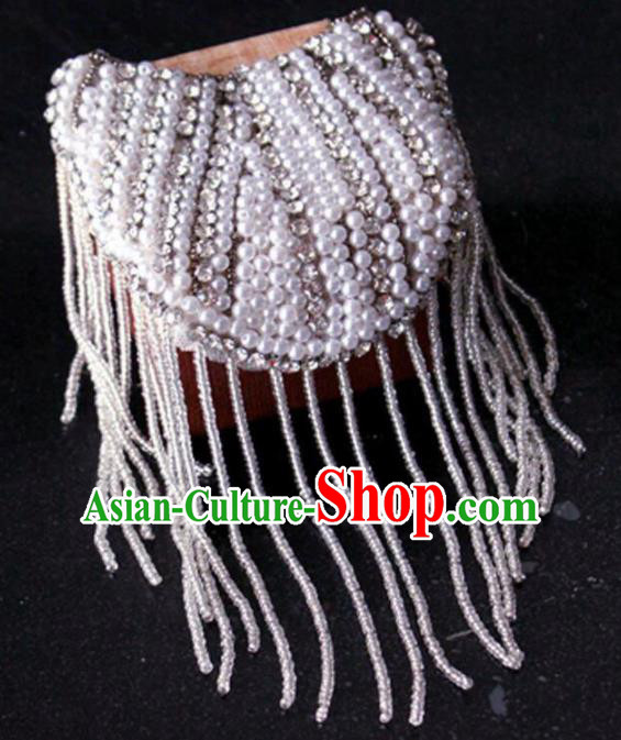 Top Cosplay Shoulder Board Compere Beads Tassel Shoulder Knot