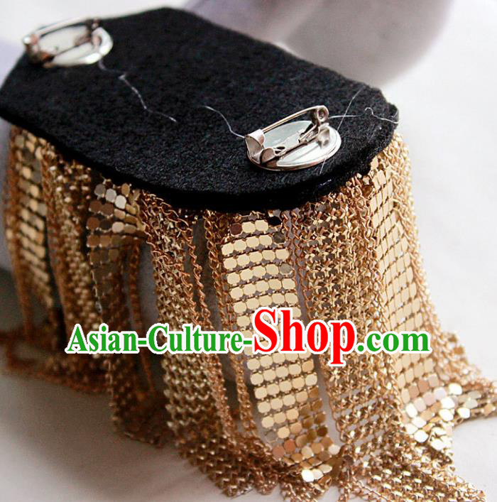 Top Cosplay Golden Shoulder Board Compere Tassel Shoulder Knot Top Cosplay Golden Shoulder Board Compere Tassel Shoulder Knot
