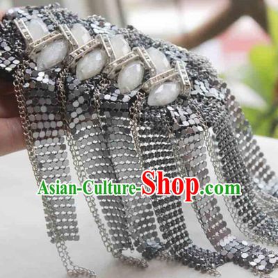 Top Cosplay Stone Shoulder Board Compere Tassel Shoulder Knot