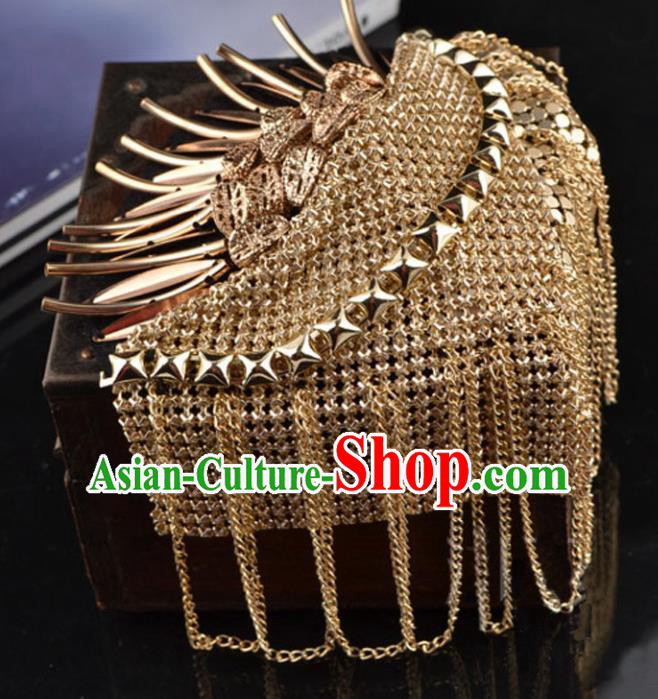 Top Cosplay Golden Shoulder Board Compere Tassel Shoulder Knot Top Cosplay Golden Shoulder Board Compere Tassel Shoulder Knot