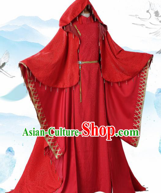 Japanese Traditional Cosplay Royal Highness Red Clothing Ancient Swordsman Costumes for Men Japanese Traditional Cosplay Royal Highness Red Clothing Ancient Swordsman Costumes for Men