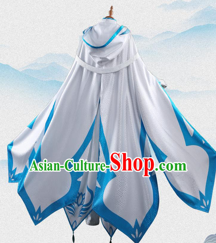Chinese Traditional Cosplay Knight White Clothing Ancient Swordsman Costumes for Men Chinese Traditional Cosplay Knight White Clothing Ancient Swordsman Costumes for Men