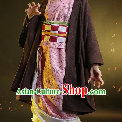 Japanese Traditional Cosplay Geisha Pink Kimono Dress Japan Onmyoji Yukata Costumes for Women