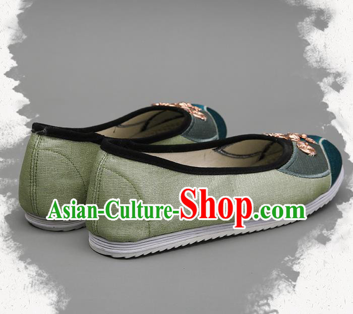 Chinese Traditional Hanfu Green Shoes Ancient Princess Shoes for Women Chinese Traditional Hanfu Green Shoes Ancient Princess Shoes for Women