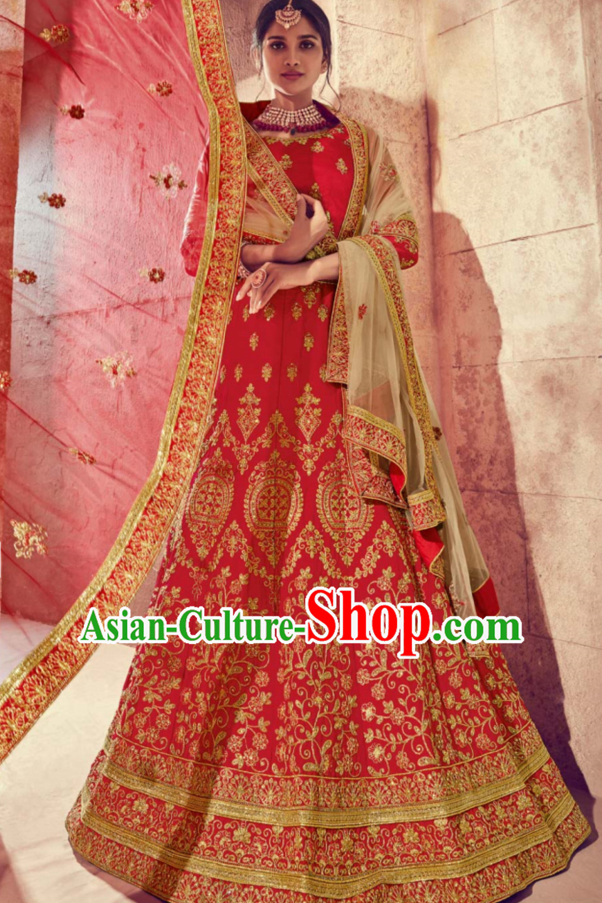 Top Indian Princess Traditional Embroidered Garment Complete Set for Women