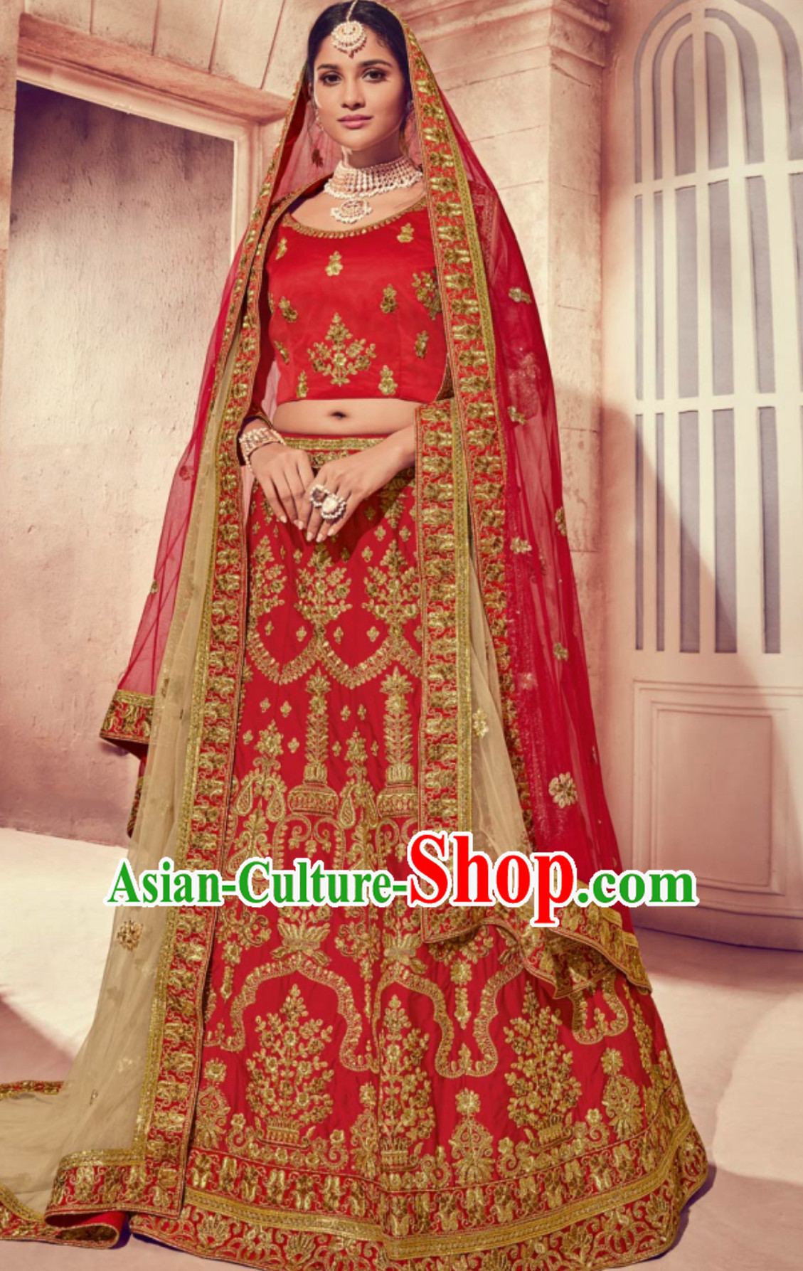 Top Indian Princess Traditional Embroidered Garment Complete Set for Women
