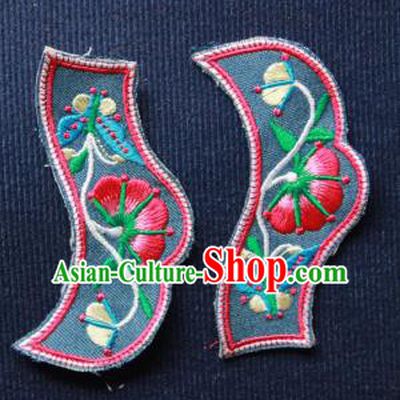 Chinese Traditional Embroidered Butterfly Navy Patch Embroidery Craft Embroidering Accessories
