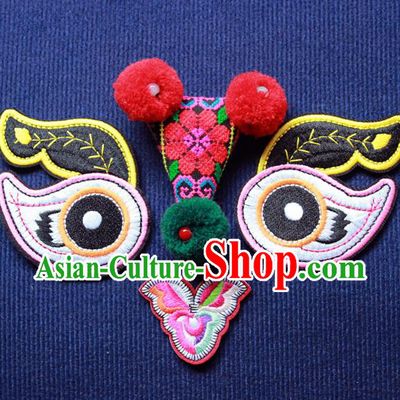 Chinese Traditional Embroidered Tiger Patch Embroidery Applique Craft Embroidering Accessories