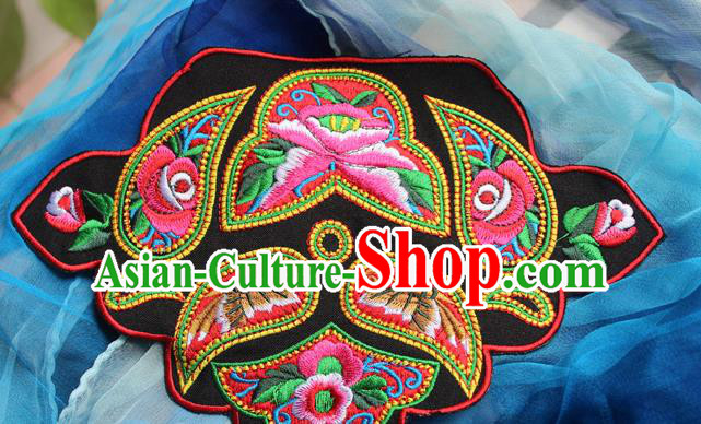 Chinese Traditional Embroidered Butterfly Black Patch Embroidery Craft Embroidering Accessories Chinese Traditional Embroidered Butterfly Black Patch Embroidery Craft Embroidering Accessories