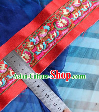 Chinese Traditional Embroidered Flowers Red Applique Embroidery Patch Embroidery Craft Accessories Chinese Traditional Embroidered Flowers Red Applique Embroidery Patch Embroidery Craft Accessories