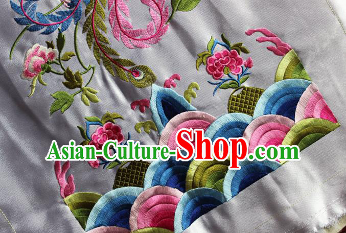 Chinese Traditional Embroidered Phoenix Peony White Patch Embroidery Dress Applique Craft Embroidering Accessories Chinese Traditional Embroidered Phoenix Peony White Patch Embroidery Dress Applique Craft Embroidering Accessories