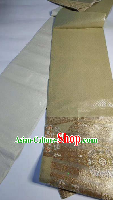 Japanese Geisha Classical Pattern Golden Brocade Kimono Belts Traditional Japan Yukata Waistband Japanese Geisha Classical Pattern Golden Brocade Kimono Belts Traditional Japan Yukata Waistband