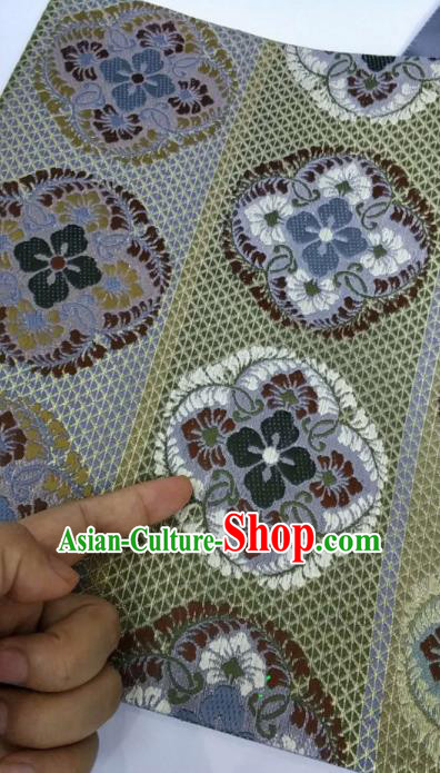 Japanese Geisha Classical Pattern Yellow Brocade Kimono Belts Traditional Japan Yukata Waistband