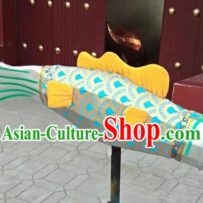 Chinese Traditional Blue Carp Lantern Handmade Lantern Festival Fish Lamp