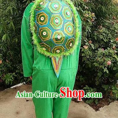 Traditional Chinese New Year Cosplay Tortoise Green Costume Complete Set
