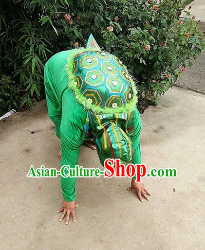 Traditional Chinese New Year Cosplay Tortoise Green Costume Complete Set Traditional Chinese New Year Cosplay Tortoise Green Costume Complete Set