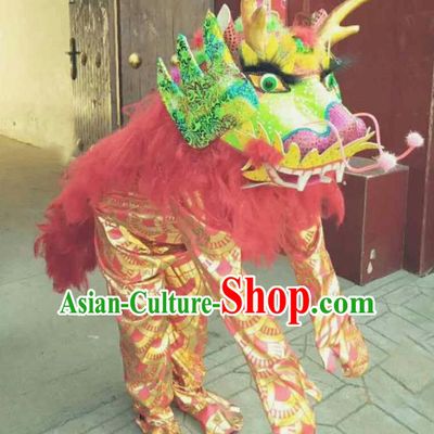 Cosplay Kylin Traditional Chinese New Year Red Costume Complete Set