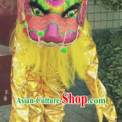 Cosplay Kylin Traditional Chinese New Year Yellow Costume Complete Set