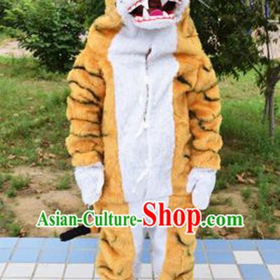 Cosplay Zodiac Tiger Traditional Chinese New Year Stage Performance Costume Complete Set