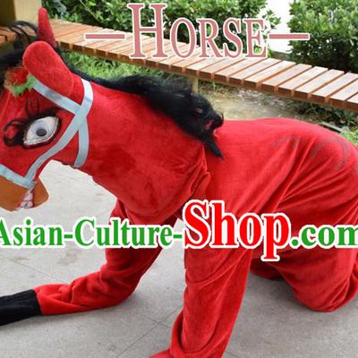 Cosplay Zodiac Horse Traditional Chinese New Year Stage Performance Costume Complete Set