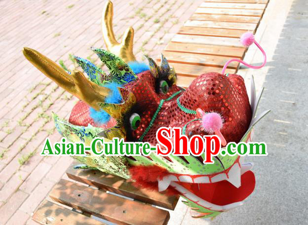Chinese Traditional Folk Dance Red Dragon Head Lantern Festival Dragon Dance Prop Chinese Traditional Folk Dance Red Dragon Head Lantern Festival Dragon Dance Prop