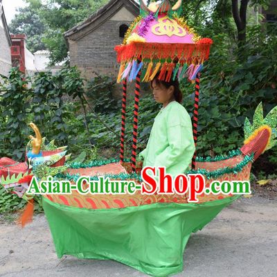 Chinese Traditional Folk Dance Dragon Land Boat Lantern Festival Performance Prop