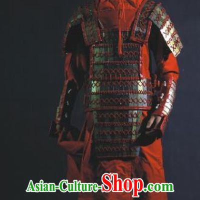 Chinese Traditional Qin Dynasty General Body Armor Ancient Swordsman Costumes for Men