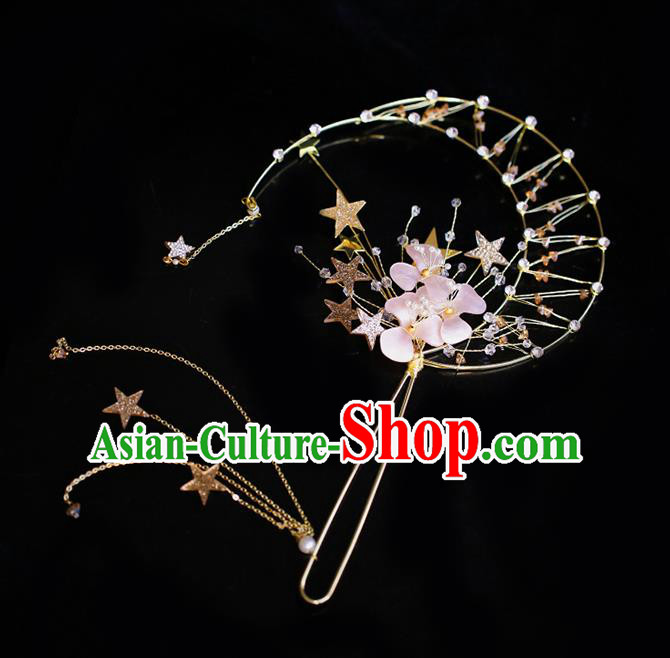 Chinese Traditional Palace Fans Handmade Classical Hanfu Wedding Fan for Women