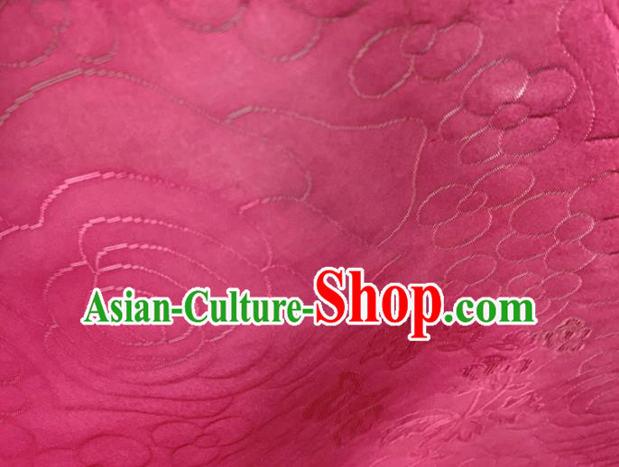 Chinese Traditional Classical Roses Pattern Design Peach Pink Silk Fabric Asian Hanfu Material Chinese Traditional Classical Roses Pattern Design Peach Pink Silk Fabric Asian Hanfu Material