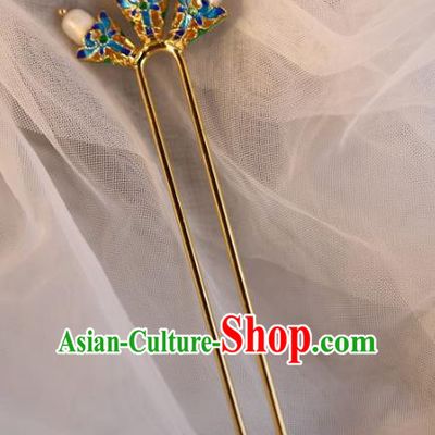 Traditional Chinese Handmade Brass Hairpins Headdress Ancient Hanfu Hair Accessories for Women