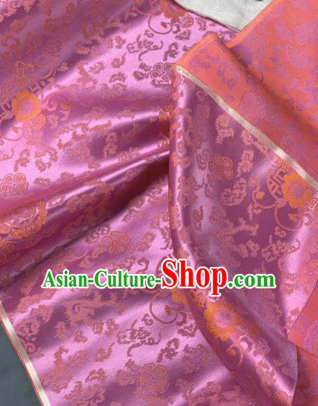 Chinese Classical Longevity Pattern Design Pink Silk Fabric Asian Traditional Hanfu Brocade Material Chinese Classical Longevity Pattern Design Pink Silk Fabric Asian Traditional Hanfu Brocade Material