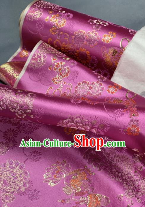 Chinese Classical Chrysanthemum Pattern Design Pink Silk Fabric Asian Traditional Hanfu Brocade Material Chinese Classical Chrysanthemum Pattern Design Pink Silk Fabric Asian Traditional Hanfu Brocade Material