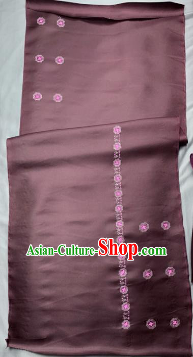 Chinese Classical Embroidered Pattern Design Purple Silk Fabric Asian Traditional Hanfu Brocade Material Chinese Classical Embroidered Pattern Design Purple Silk Fabric Asian Traditional Hanfu Brocade Material