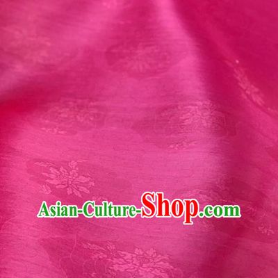 Chinese Classical Peony Flowers Pattern Design Peach Pink Silk Fabric Asian Traditional Hanfu Brocade Material