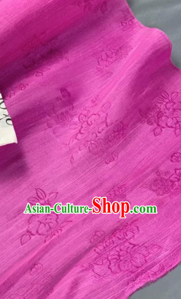 Chinese Classical Flowers Pattern Design Rosy Silk Fabric Asian Traditional Hanfu Brocade Material Chinese Classical Flowers Pattern Design Rosy Silk Fabric Asian Traditional Hanfu Brocade Material