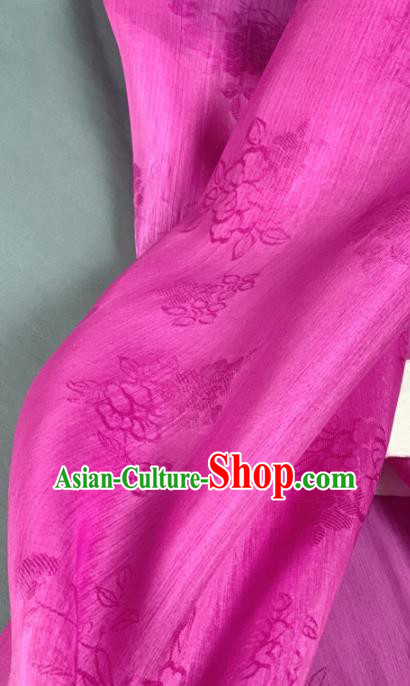 Chinese Classical Flowers Pattern Design Rosy Silk Fabric Asian Traditional Hanfu Brocade Material Chinese Classical Flowers Pattern Design Rosy Silk Fabric Asian Traditional Hanfu Brocade Material